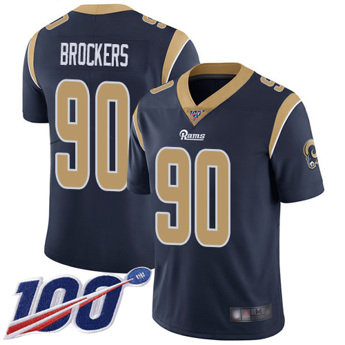 Los Angeles Rams Limited Navy Blue Men Michael Brockers Home Jersey NFL Football #90 100th Season Vapor Untouchable->youth nfl jersey->Youth Jersey